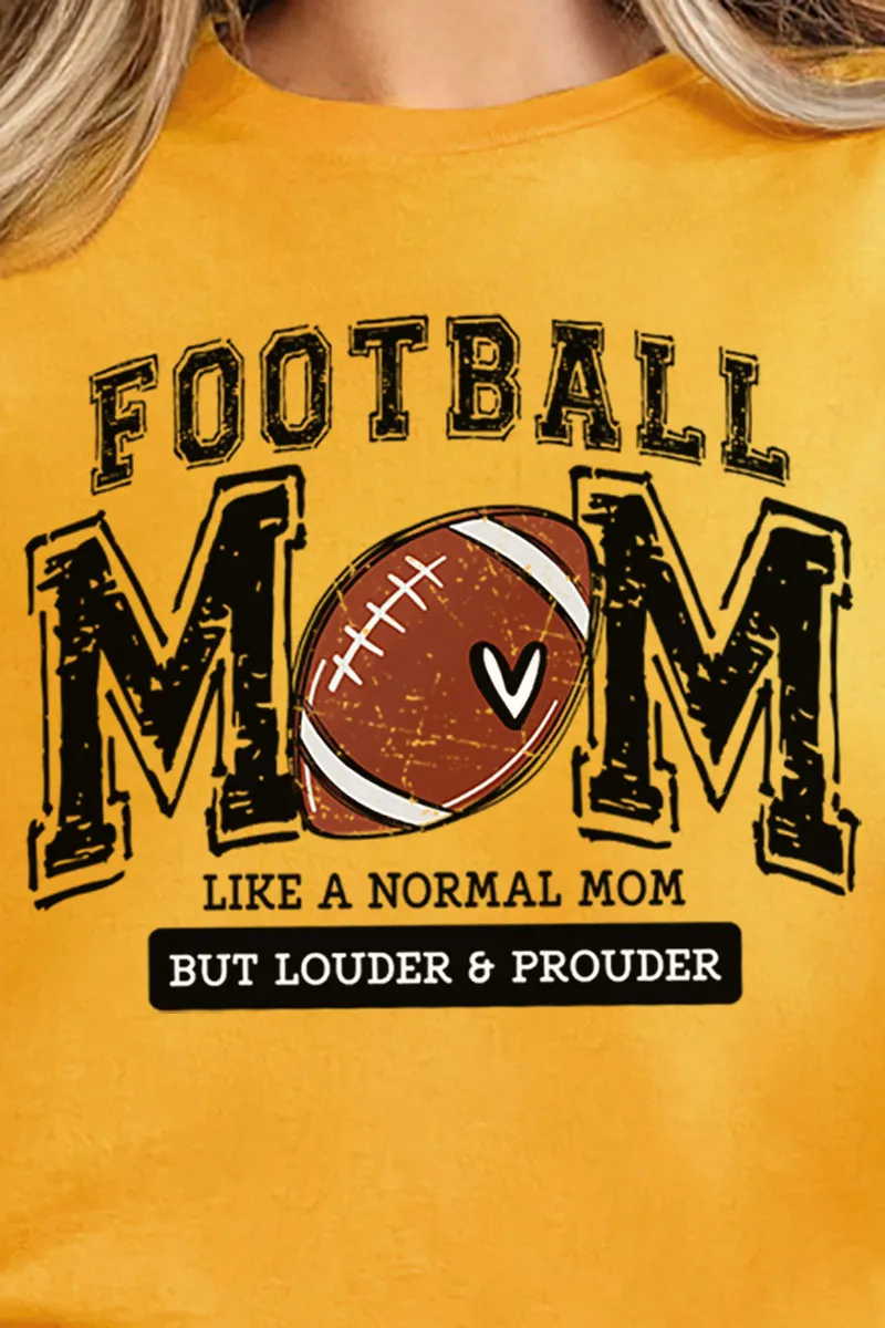 Louder and Prouder Football Mom Short Sleeve Relaxed Fit T-Shirt