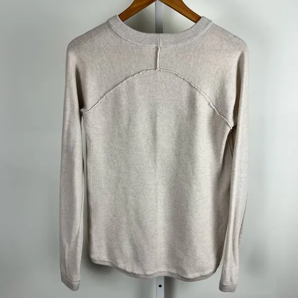 Lululemon Crew Neck Knit Pullover Sweater - Size M/L - neutral oatmeal color