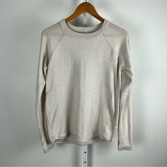 Lululemon Crew Neck Knit Pullover Sweater - Size M/L - neutral oatmeal color