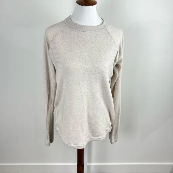 Lululemon Crew Neck Knit Pullover Sweater - Size M/L - neutral oatmeal color