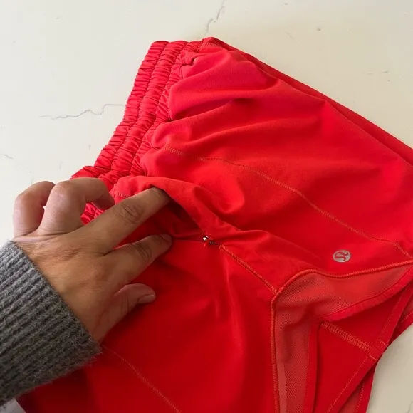 Lululemon - Red Hotty Hot Athletic Shorts