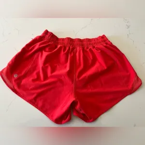 Lululemon - Red Hotty Hot Athletic Shorts
