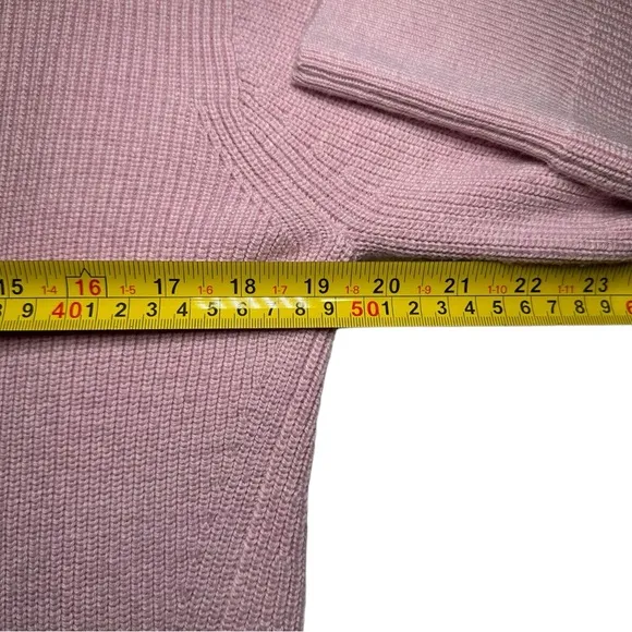 Lululemon Women's 2 Merino Wool Blend Ribbed Crewneck Sweater‎ Heathered Pink