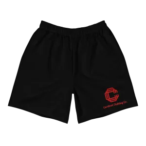 Lux Logo Unisex Athletic Long Shorts (Black)