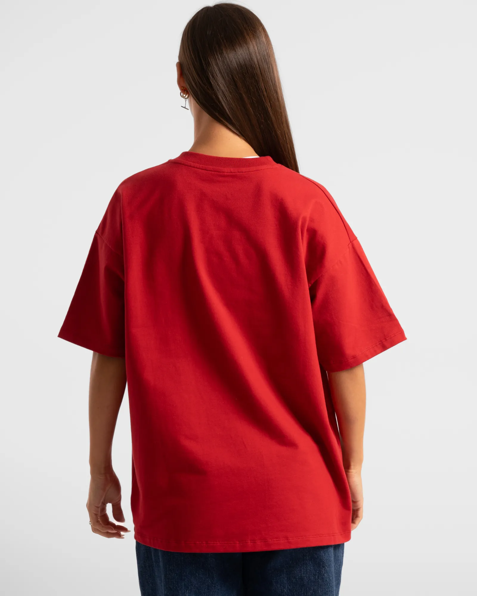 Luxe Oversized Tee - Red