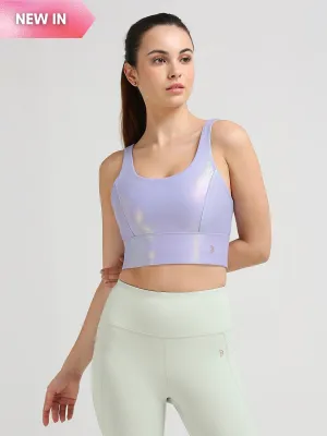 Make You Look Good Lavender Holo Crop Top
