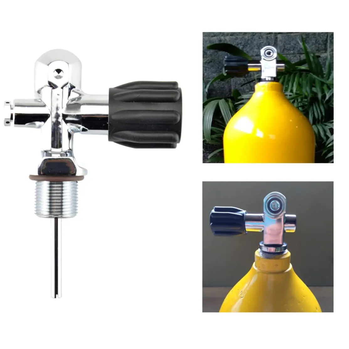 Mednkoku Scuba Diving Tank Valve 250BAR Underwater Scuba Gas Cylinder Valve for Underwater Sports Activities Diving Bottle Valve