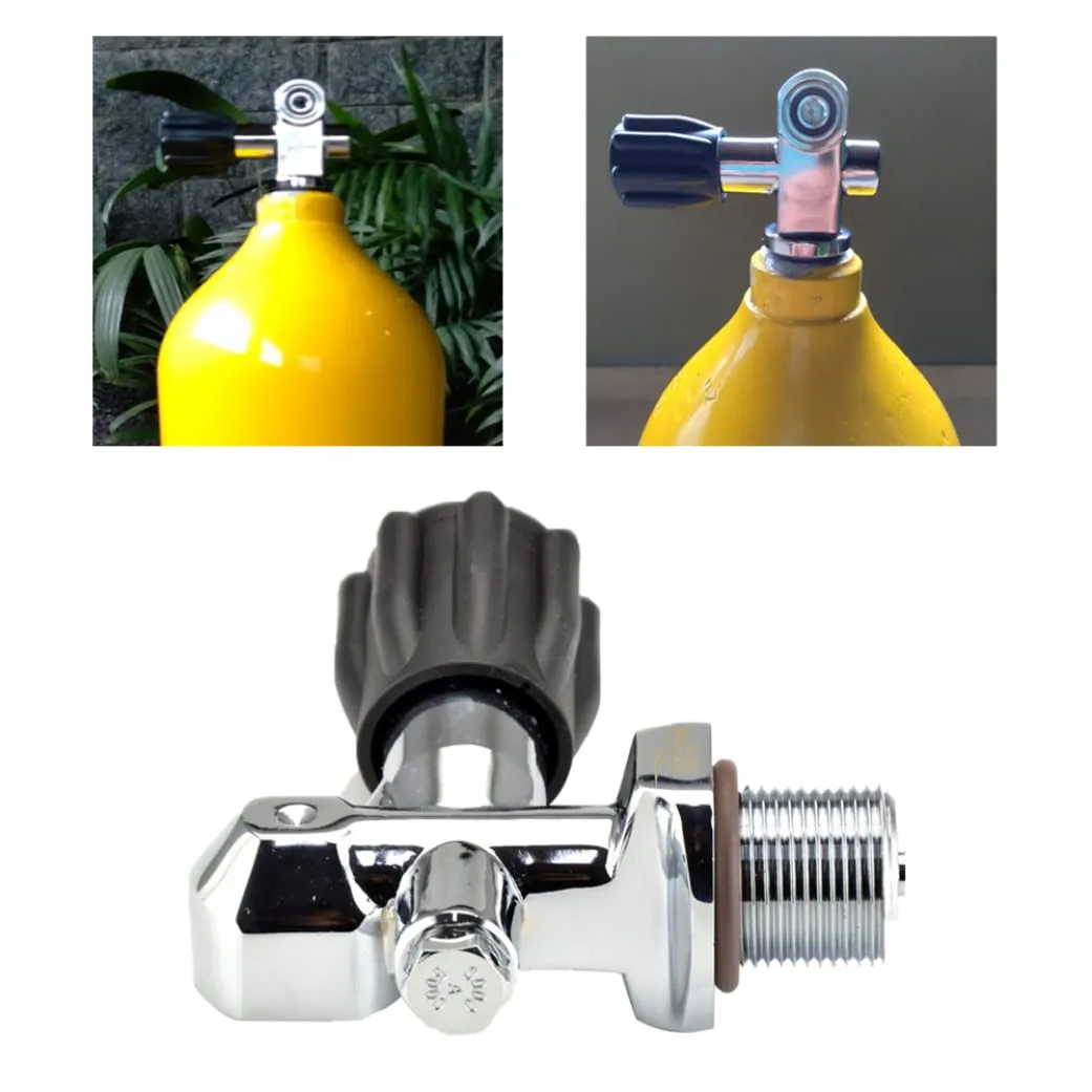 Mednkoku Scuba Diving Tank Valve 250BAR Underwater Scuba Gas Cylinder Valve for Underwater Sports Activities Diving Bottle Valve