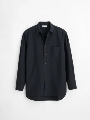 Men | Easy Shirt | Cotton Poplin Washed Black
