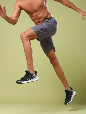 Men Solid Slim Fit Shorts with TS FLEXI