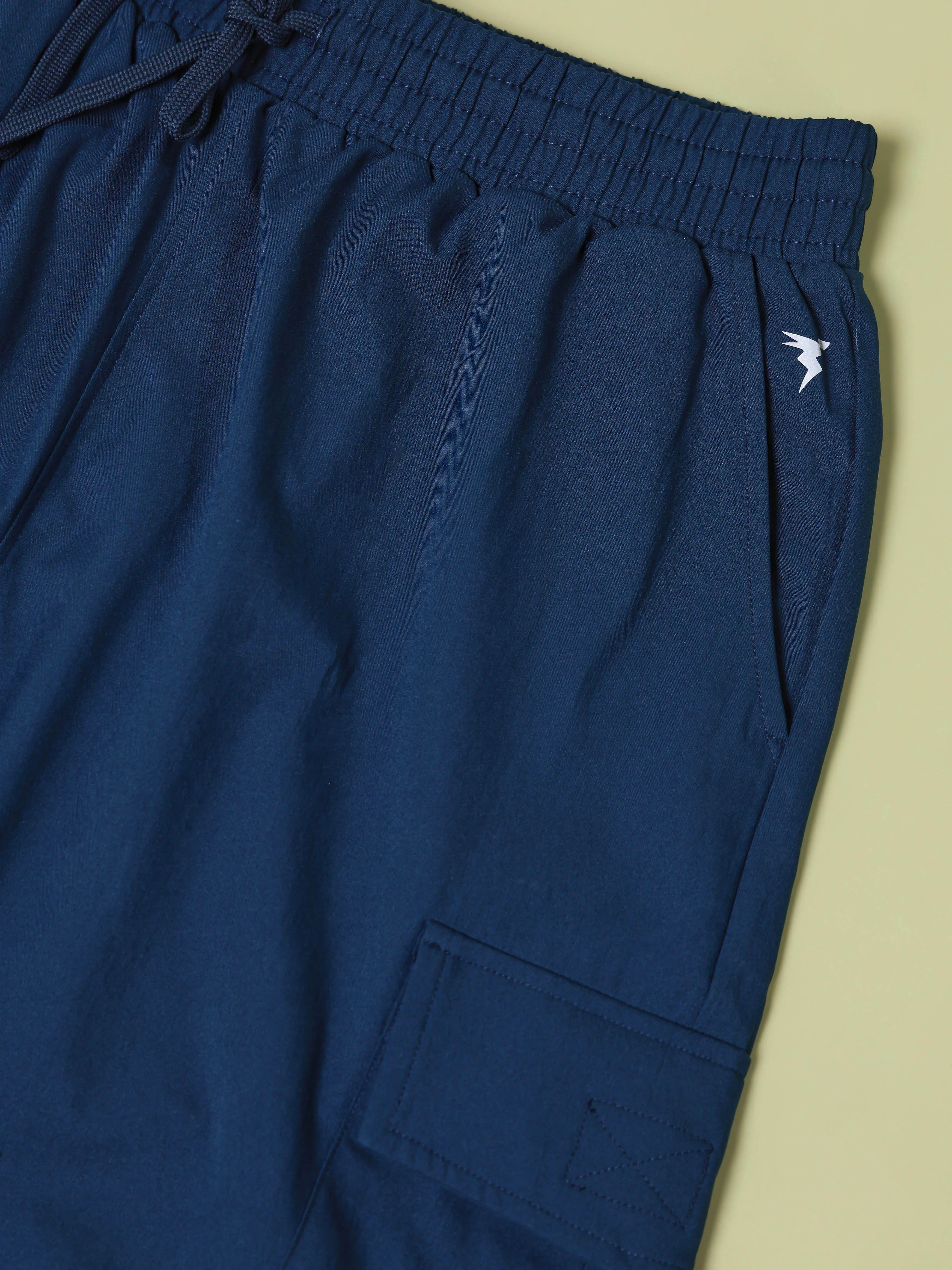 Men Solid Slim Fit Shorts with TS FLEXI