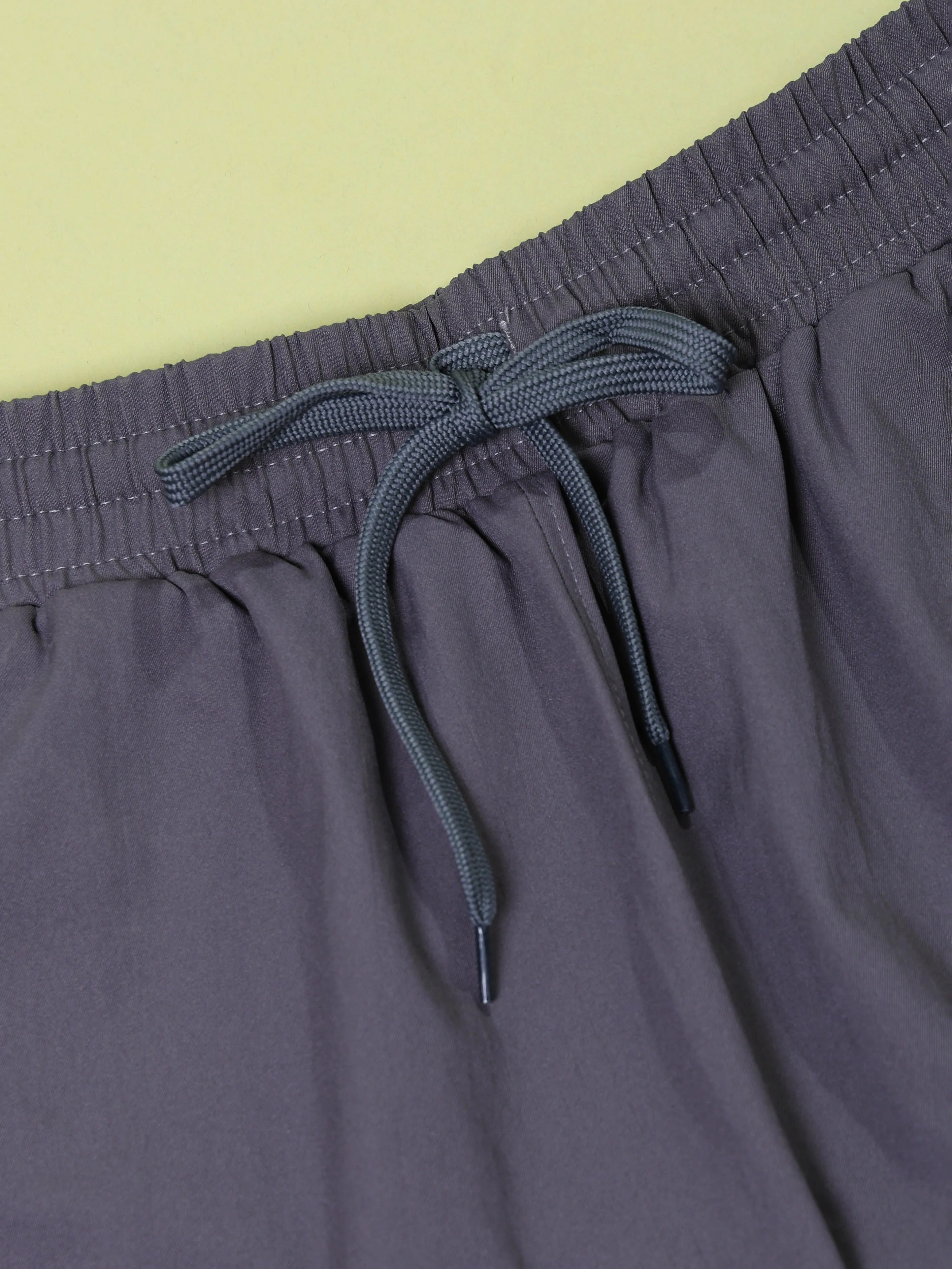 Men Solid Slim Fit Shorts with TS FLEXI