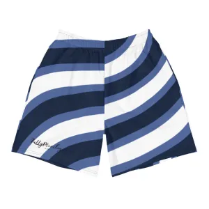 Men's Athletic Long Blue Wave Shorts