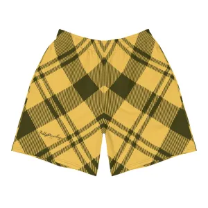 Men's Athletic Long Plaid Shorts