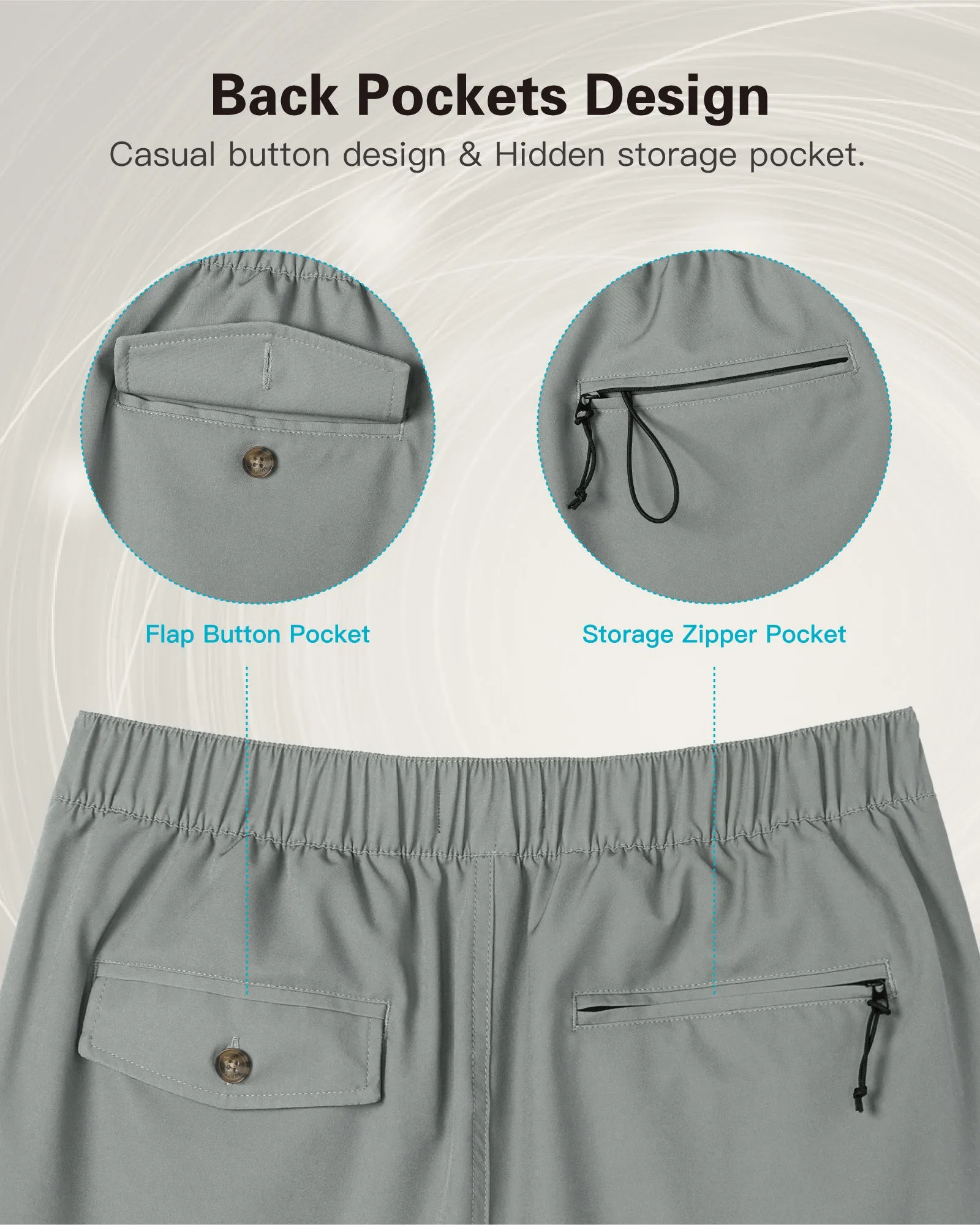 Men's Casual 5 Inch Athletic Workout Quick-Dry Shorts With Muti-pockets