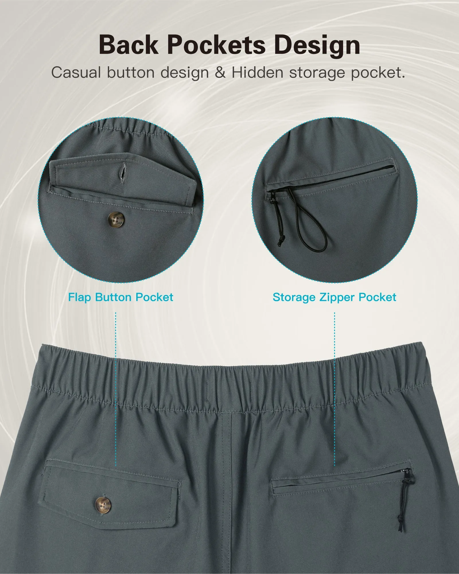 Men's Casual 5 Inch Athletic Workout Quick-Dry Shorts With Muti-pockets