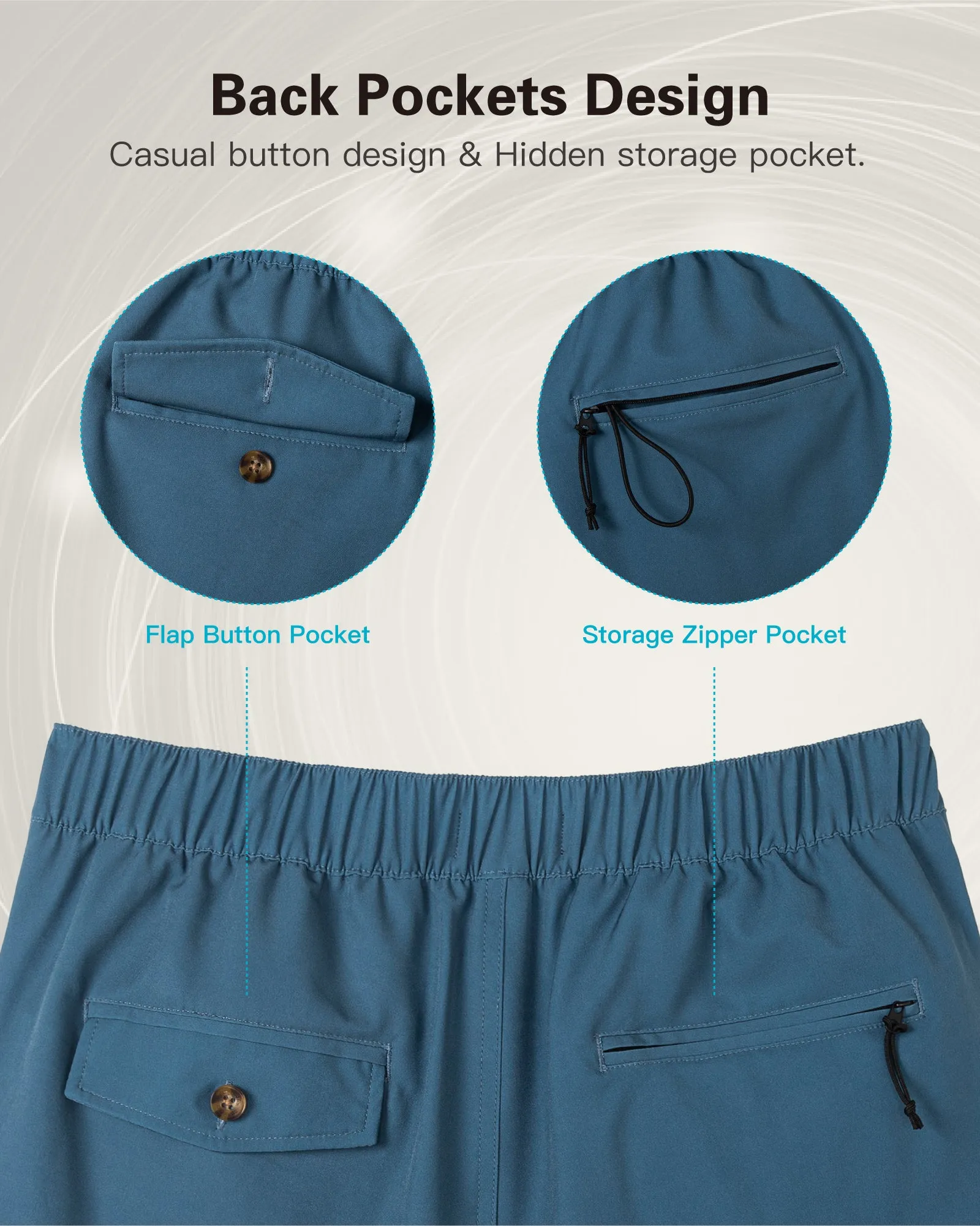 Men's Casual 5 Inch Athletic Workout Quick-Dry Shorts With Muti-pockets