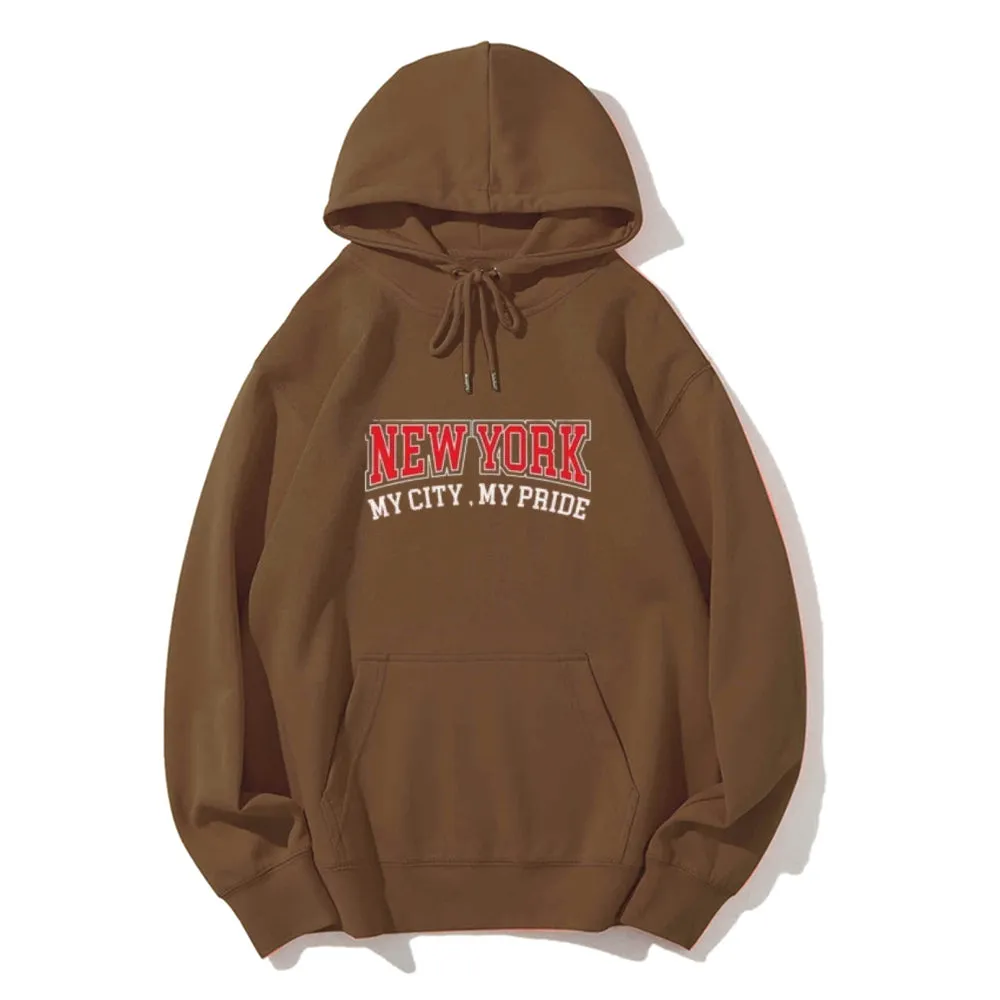 Mens New York City Graphic Pullover Hoodies