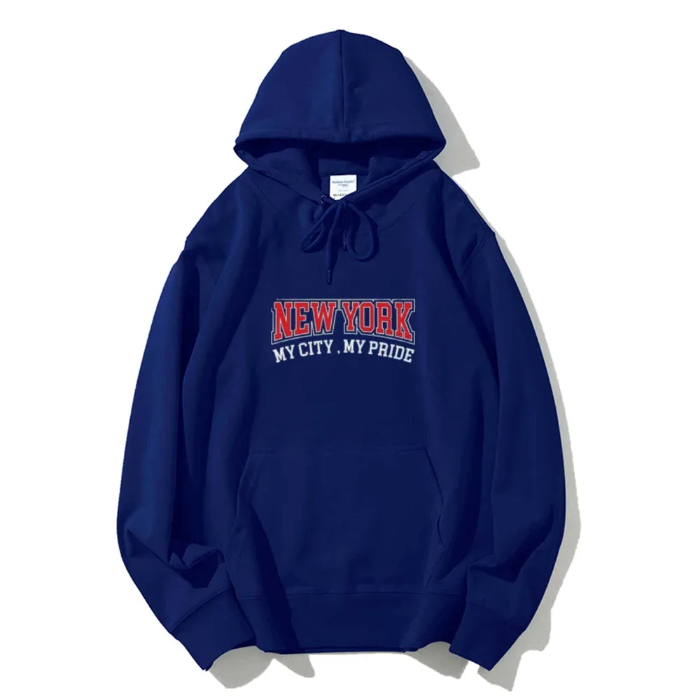 Mens New York City Graphic Pullover Hoodies