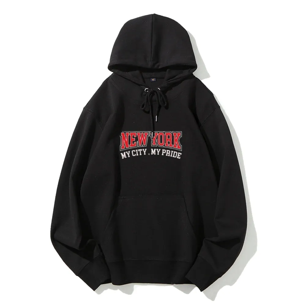 Mens New York City Graphic Pullover Hoodies