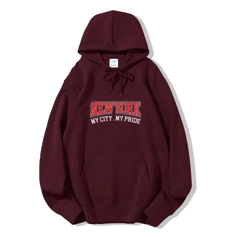 Mens New York City Graphic Pullover Hoodies