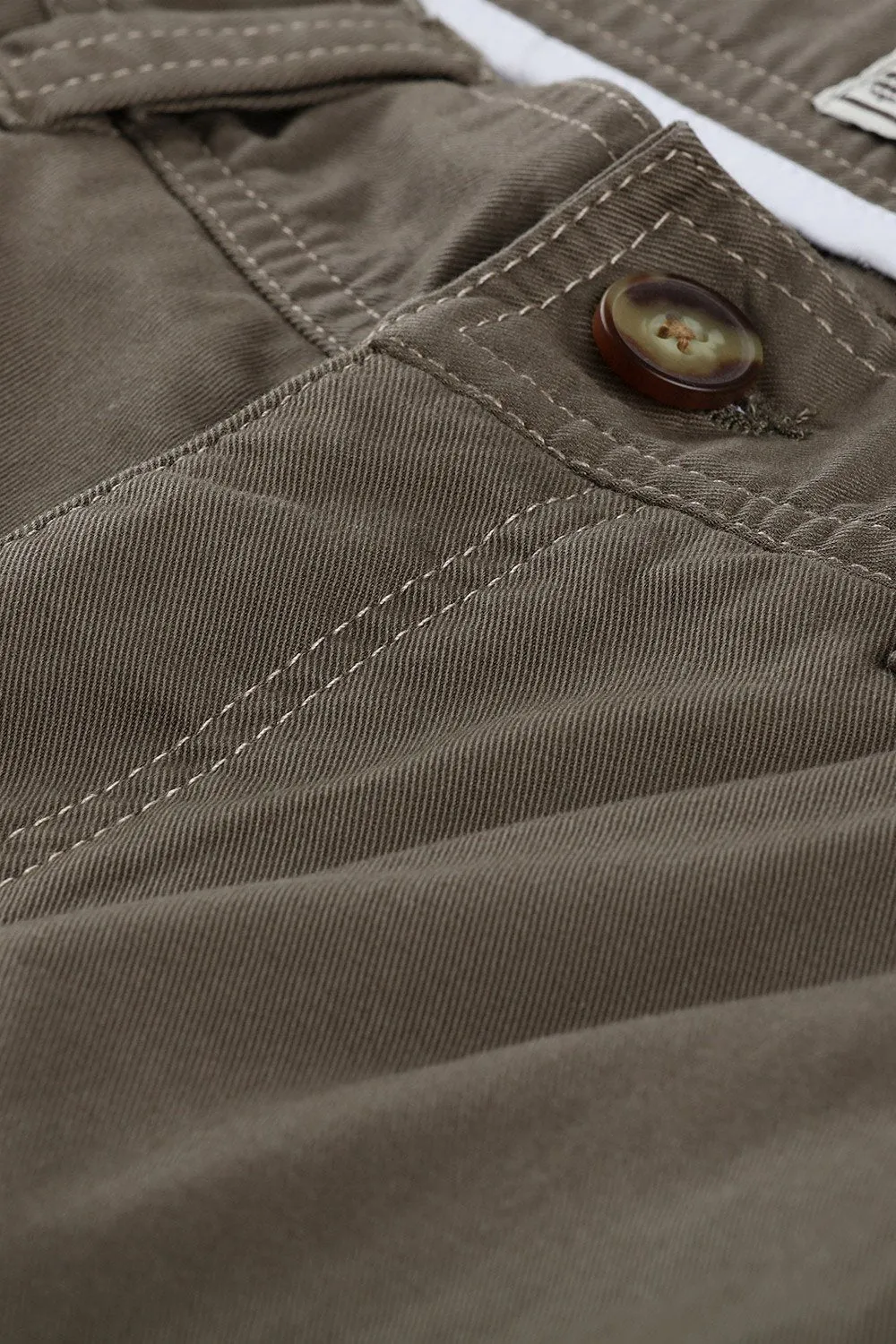 Mens Olive Green Cargo Summer Shorts