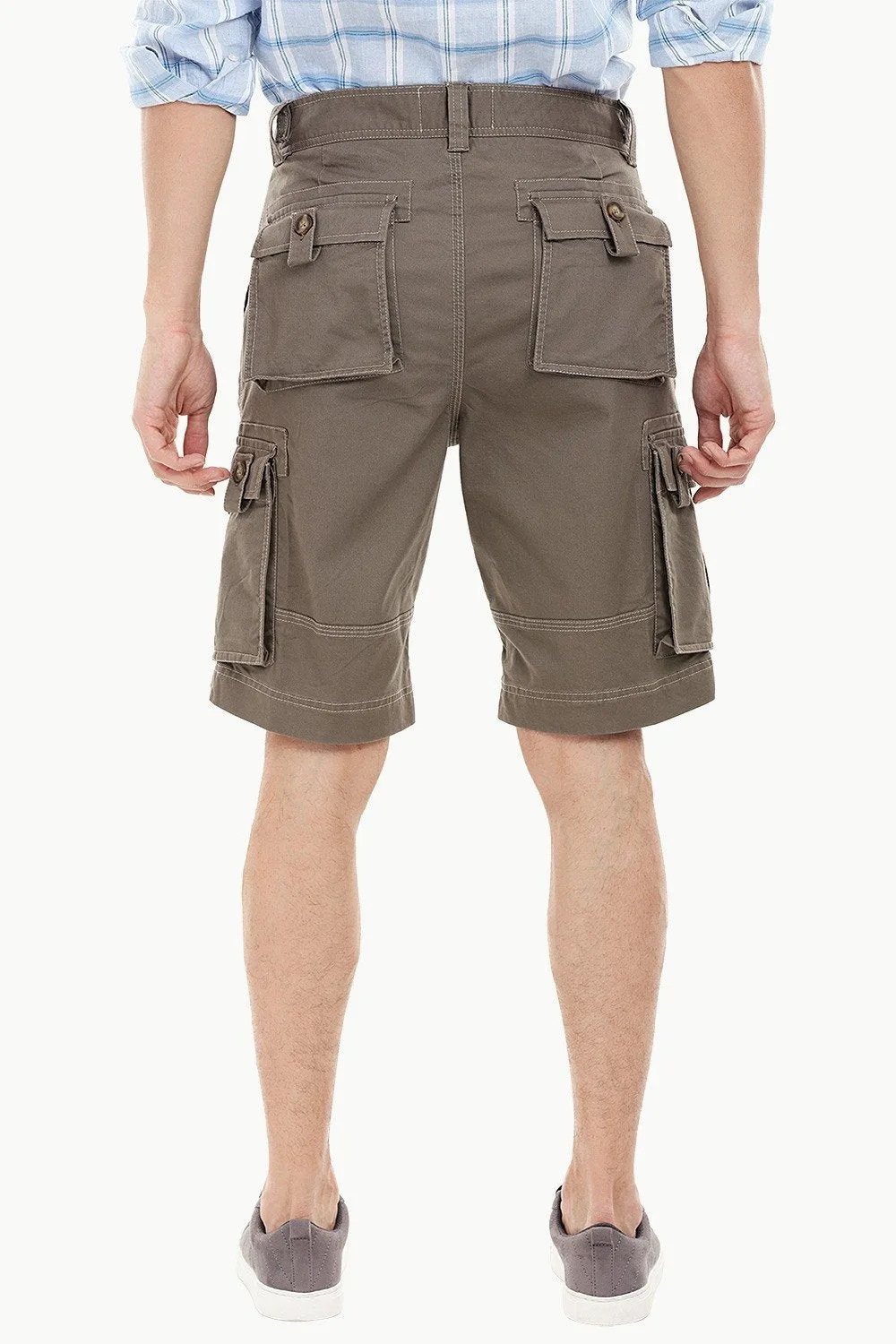Mens Olive Green Cargo Summer Shorts