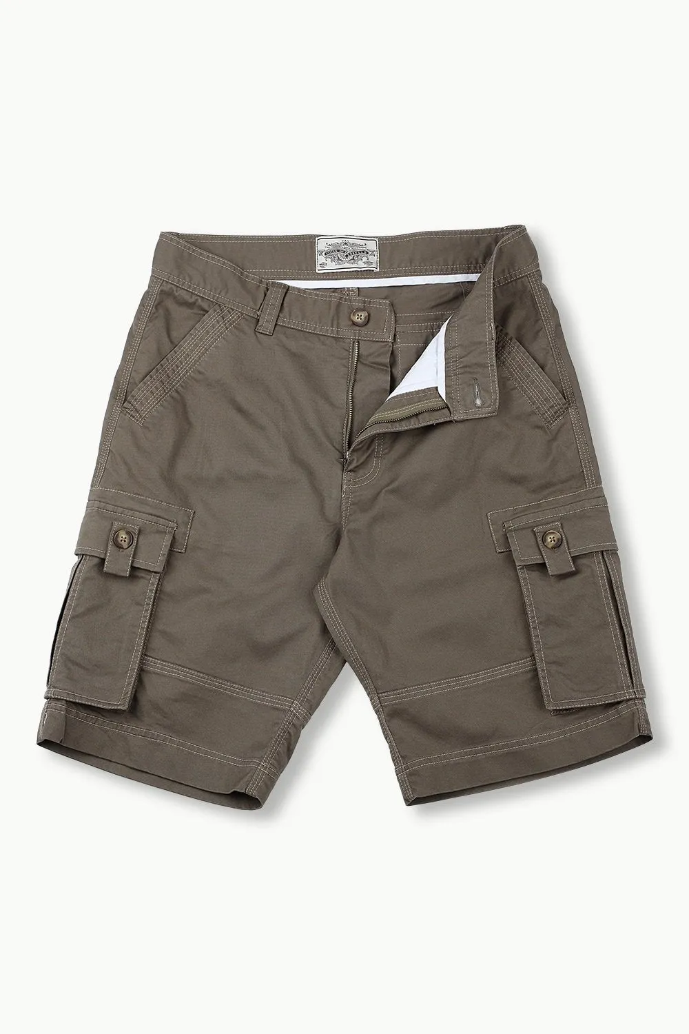 Mens Olive Green Cargo Summer Shorts