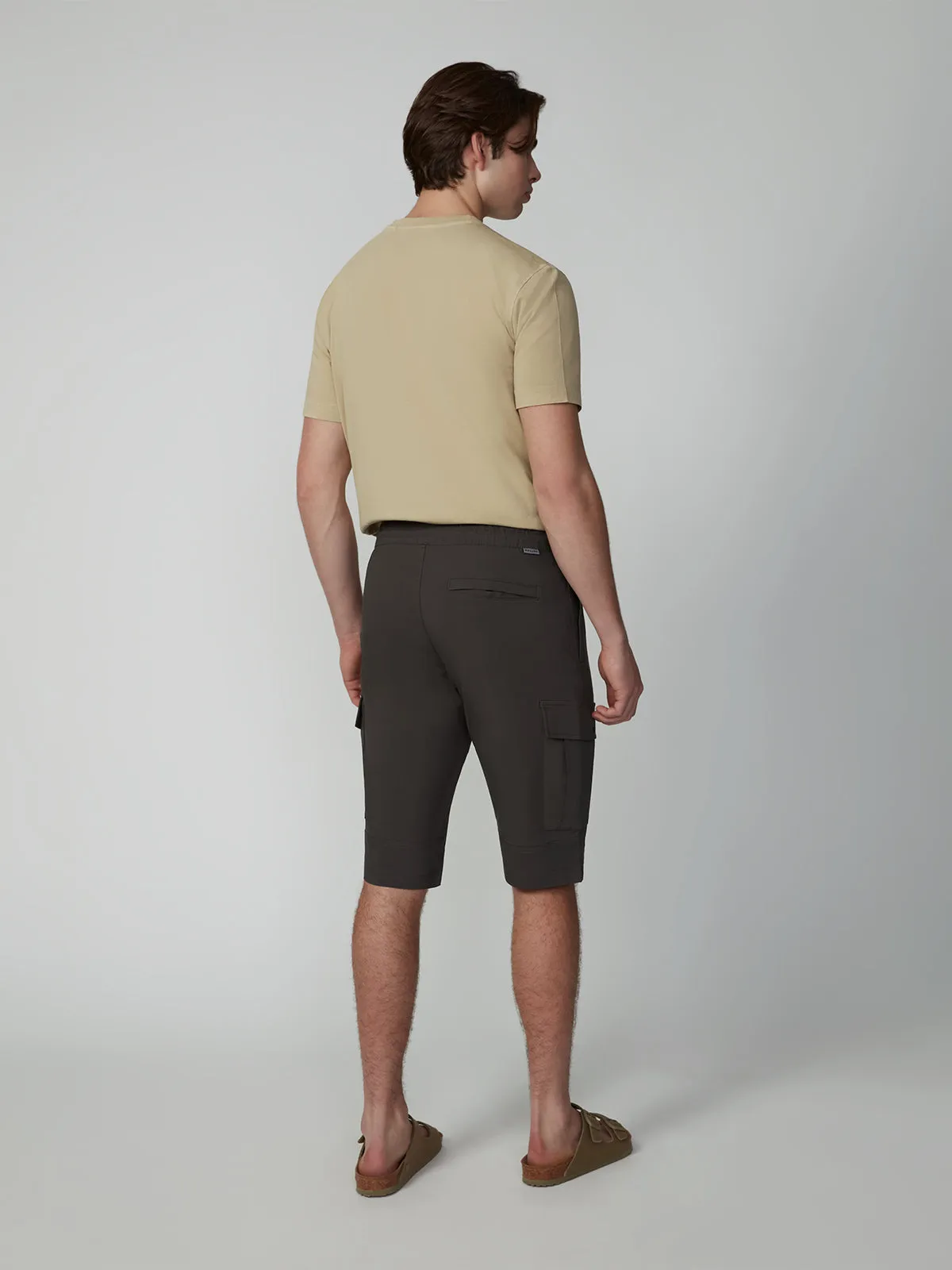 Men's Solid Bungee Pull-on Cargo Shorts