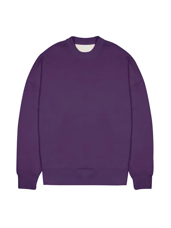 Men's Solid Color Oversized Long Sleeve Sweatshirts