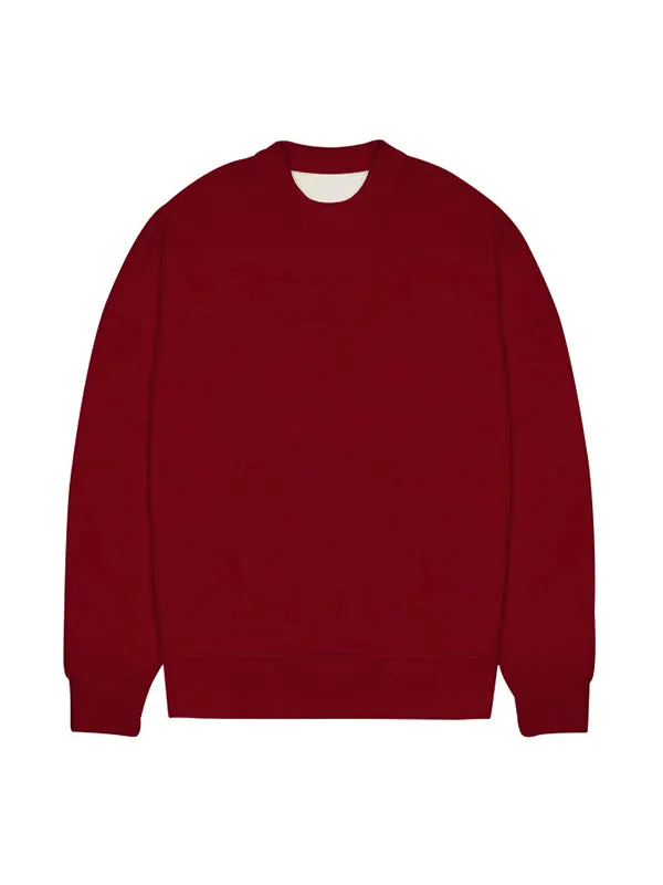 Men's Solid Color Oversized Long Sleeve Sweatshirts