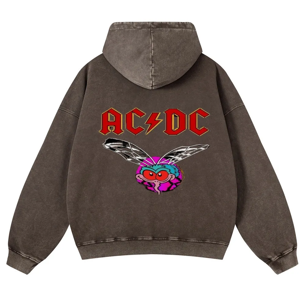 Mens Vintage ACDC Rock Band Hoodies