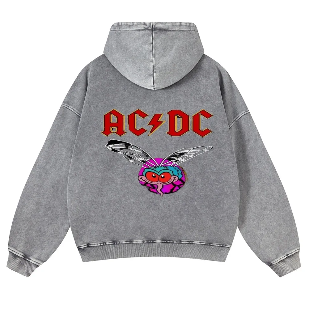 Mens Vintage ACDC Rock Band Hoodies