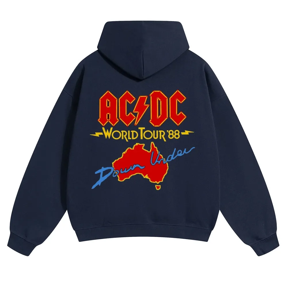Mens Vintage ACDC Rock Band Hoodies