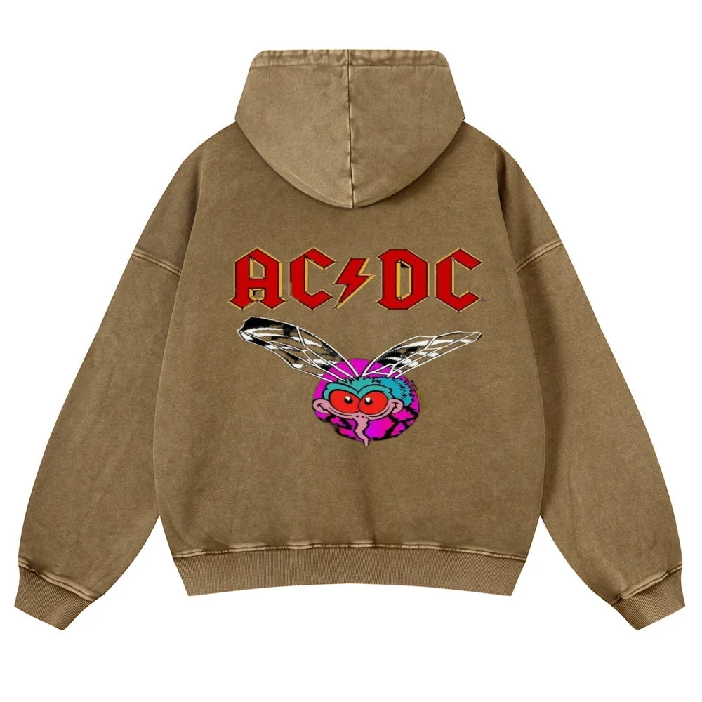 Mens Vintage ACDC Rock Band Hoodies