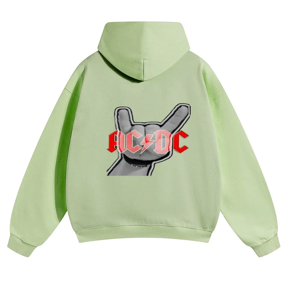 Mens Vintage ACDC Rock Band Hoodies
