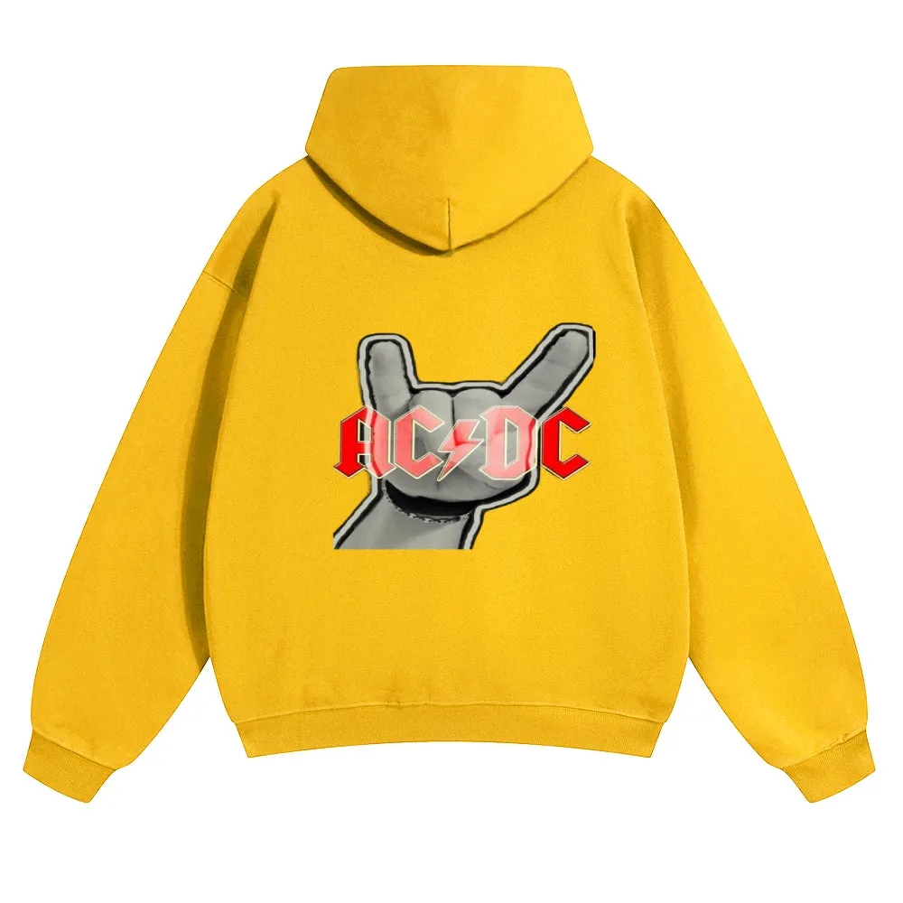 Mens Vintage ACDC Rock Band Hoodies