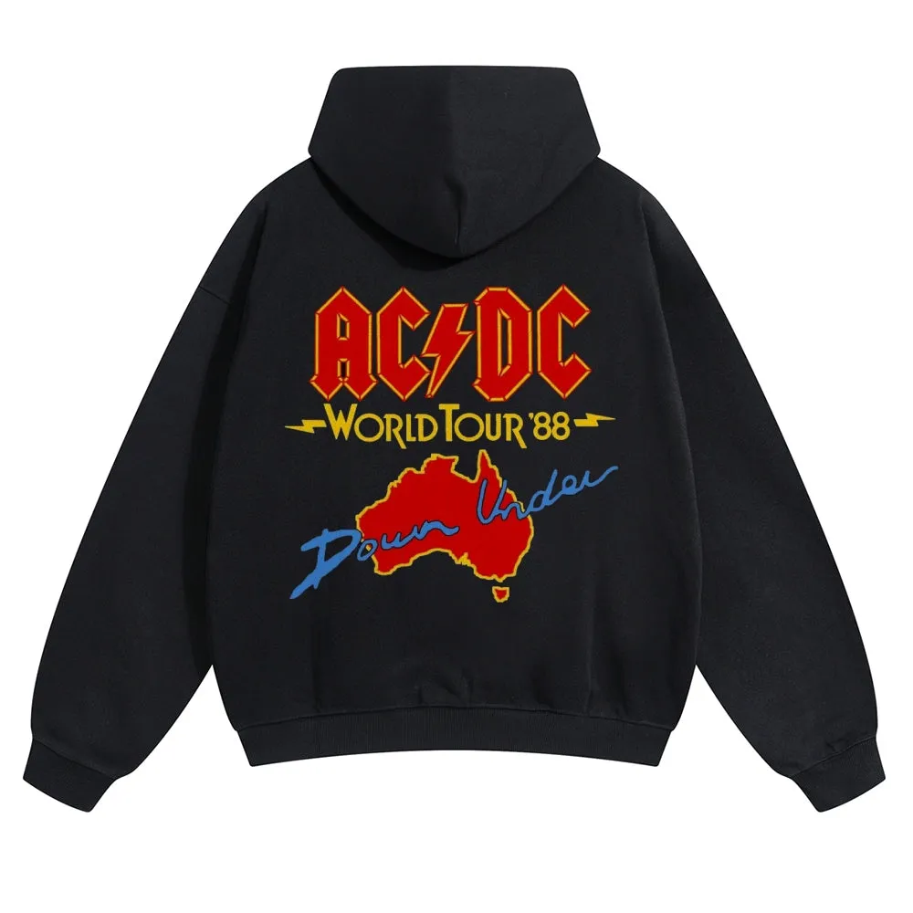 Mens Vintage ACDC Rock Band Hoodies