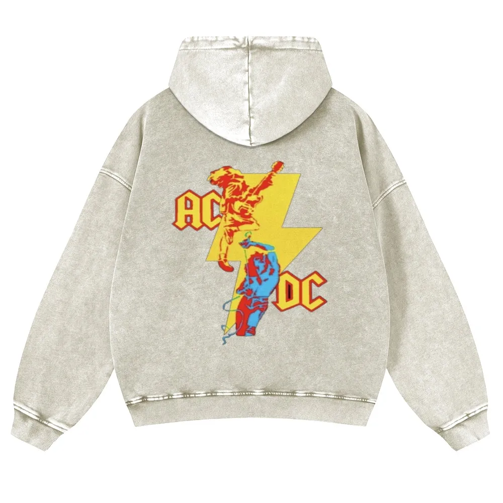 Mens Vintage ACDC Rock Band Hoodies