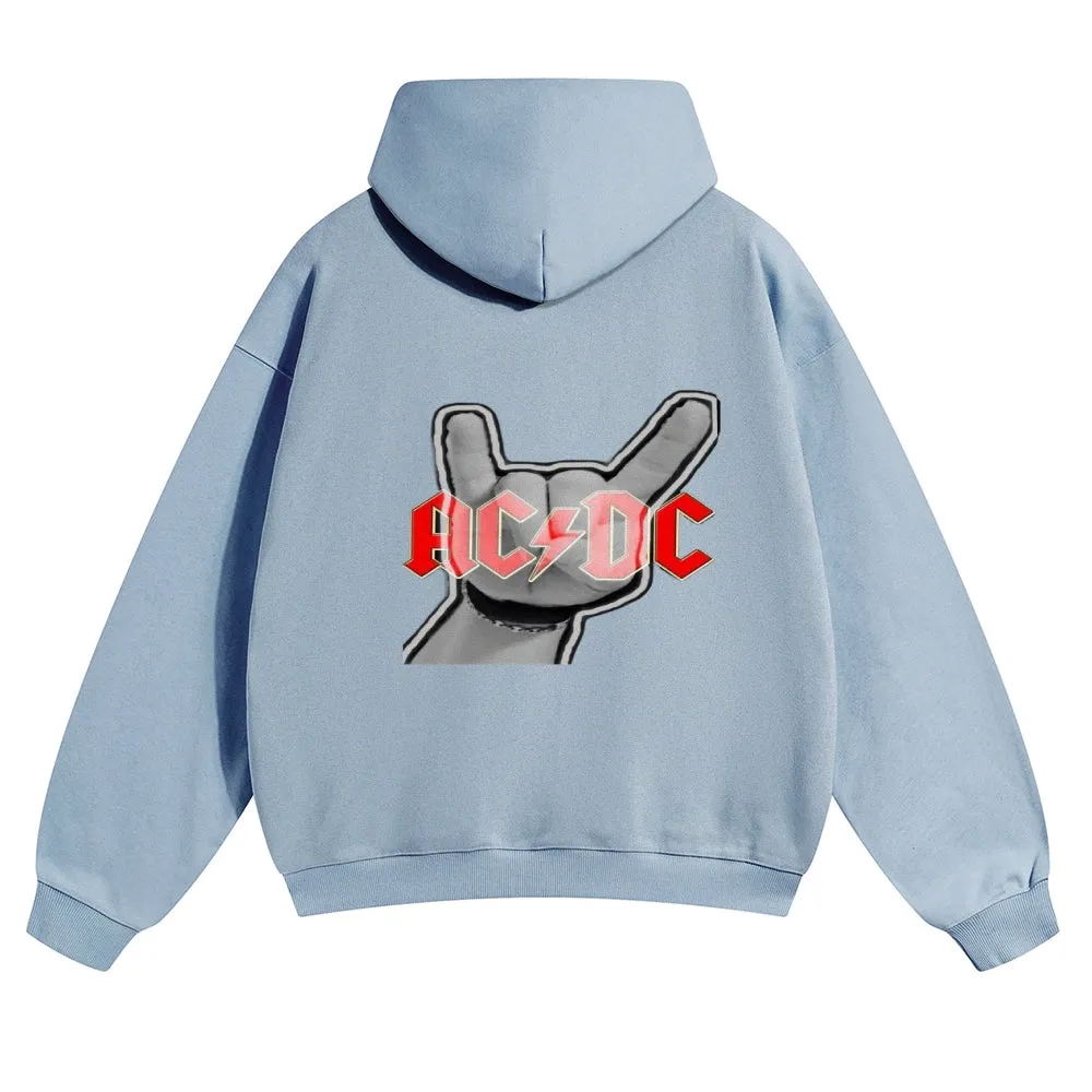 Mens Vintage ACDC Rock Band Hoodies