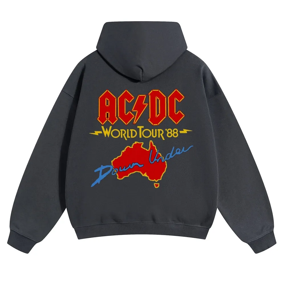 Mens Vintage ACDC Rock Band Hoodies