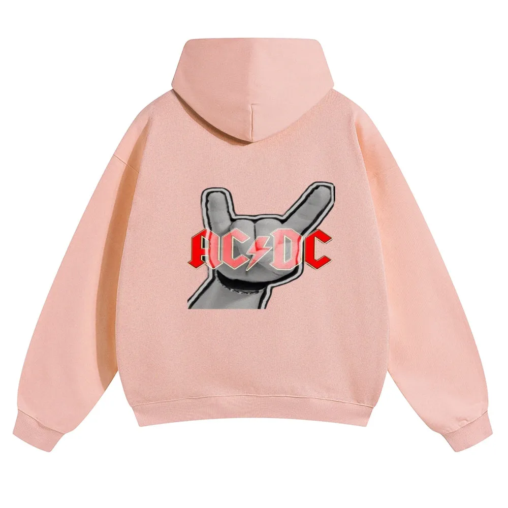 Mens Vintage ACDC Rock Band Hoodies