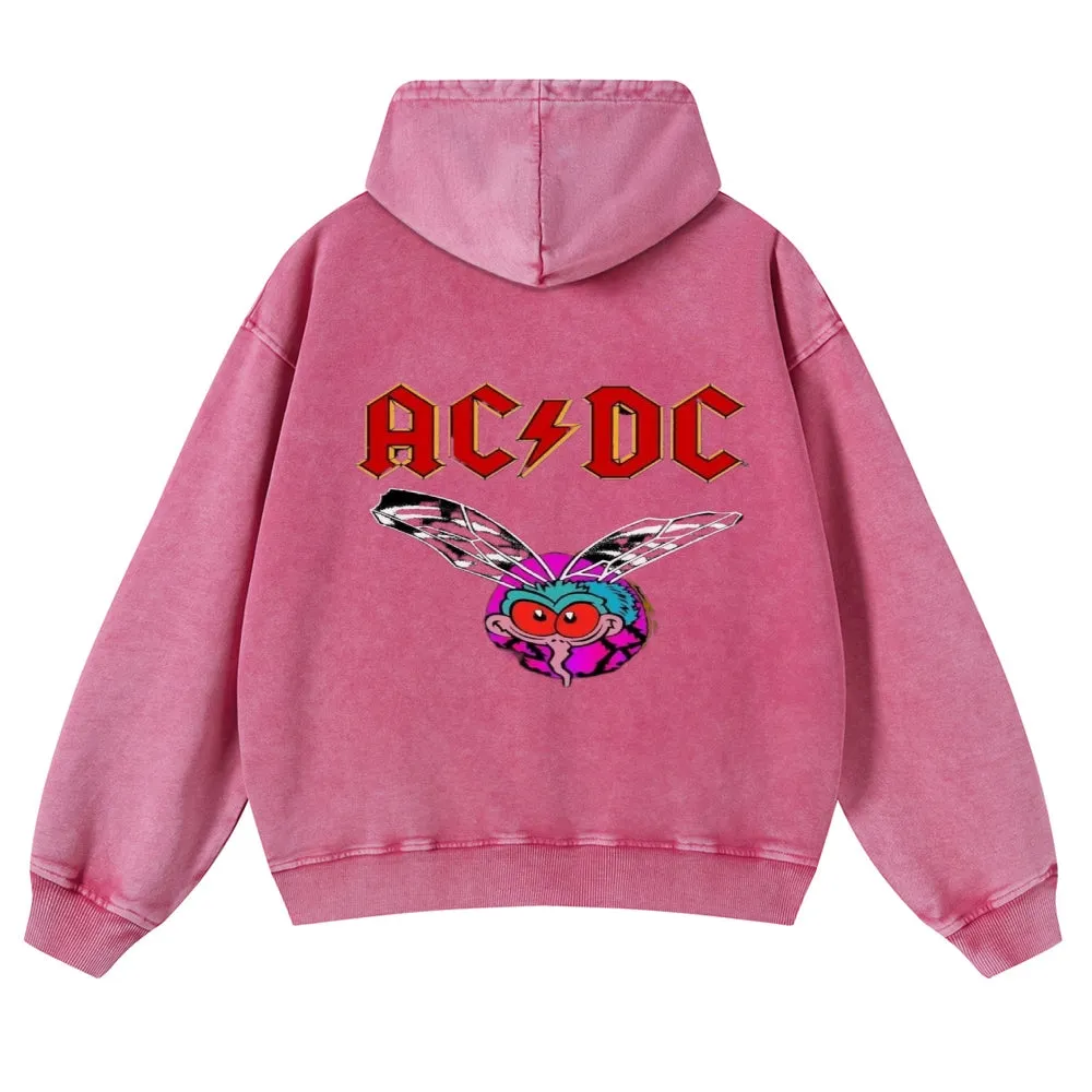 Mens Vintage ACDC Rock Band Hoodies