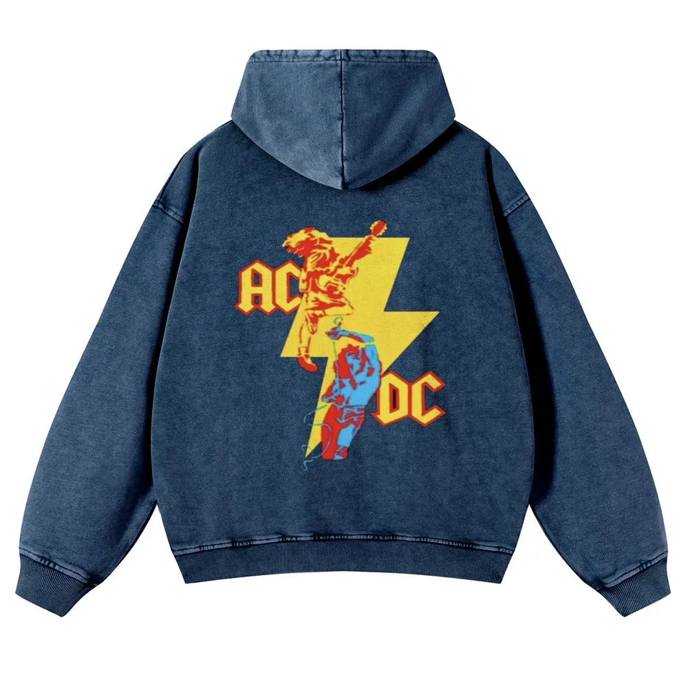 Mens Vintage ACDC Rock Band Hoodies