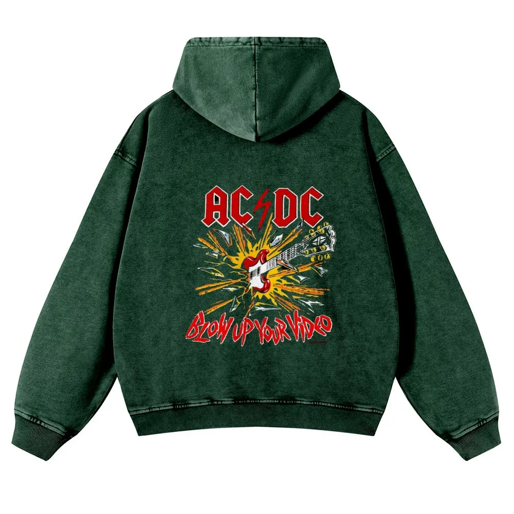 Mens Vintage ACDC Rock Hoodies