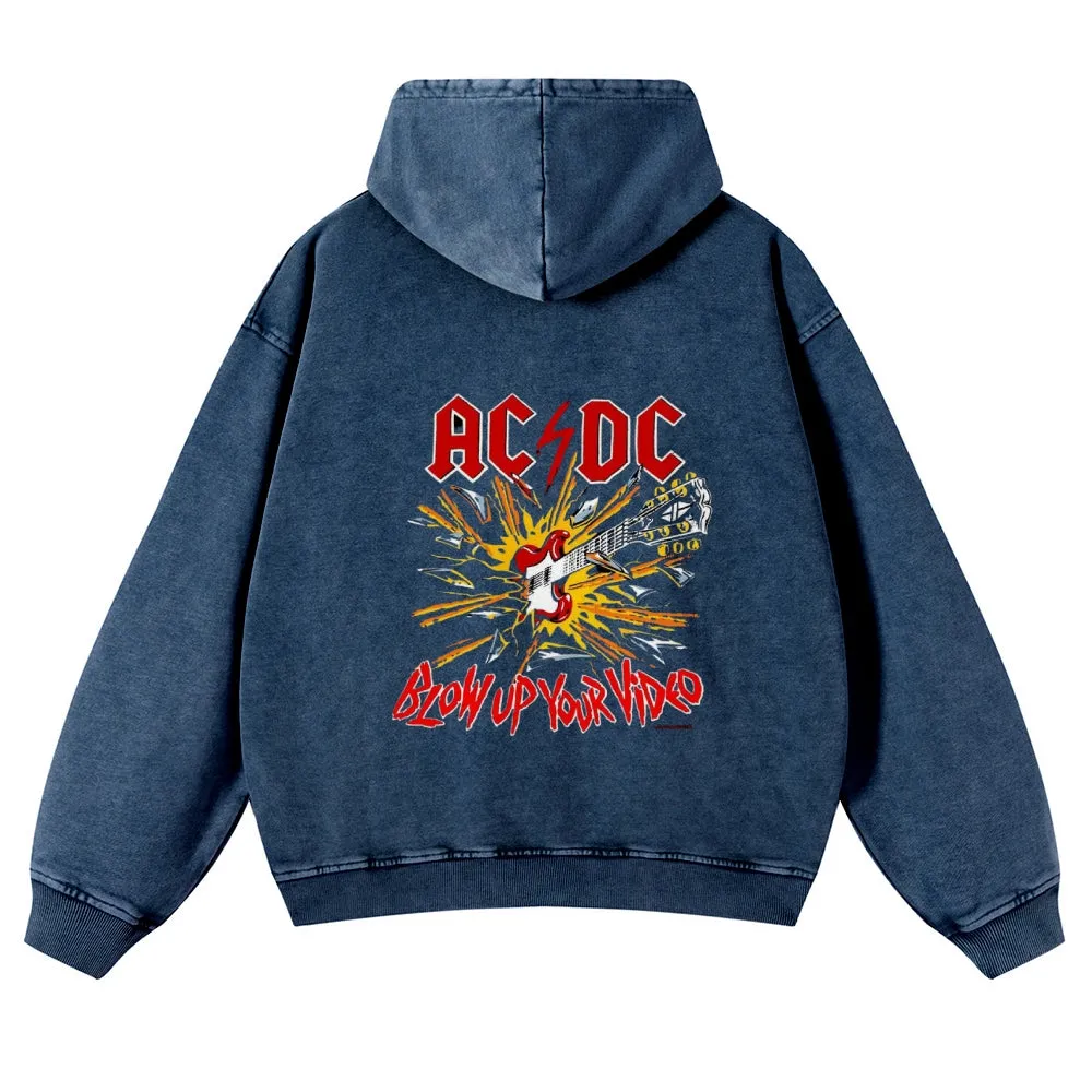 Mens Vintage ACDC Rock Hoodies