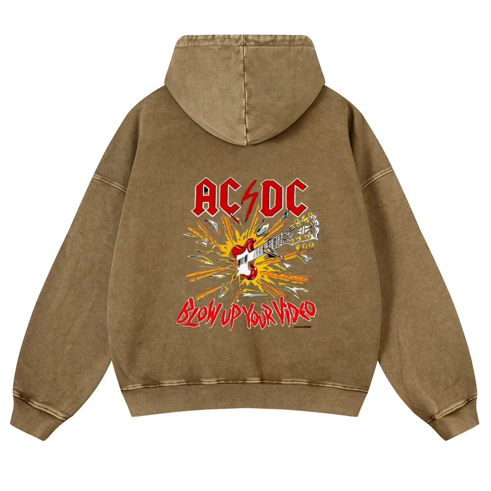 Mens Vintage ACDC Rock Hoodies
