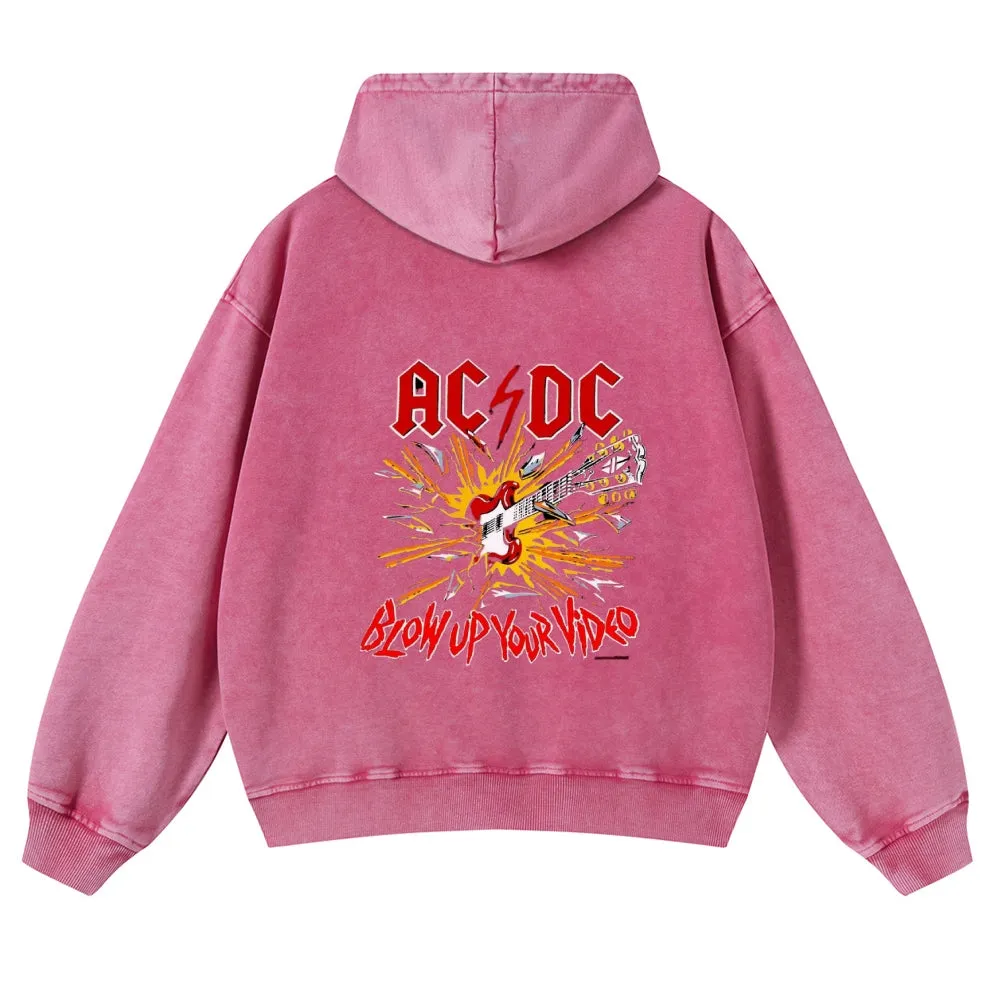 Mens Vintage ACDC Rock Hoodies