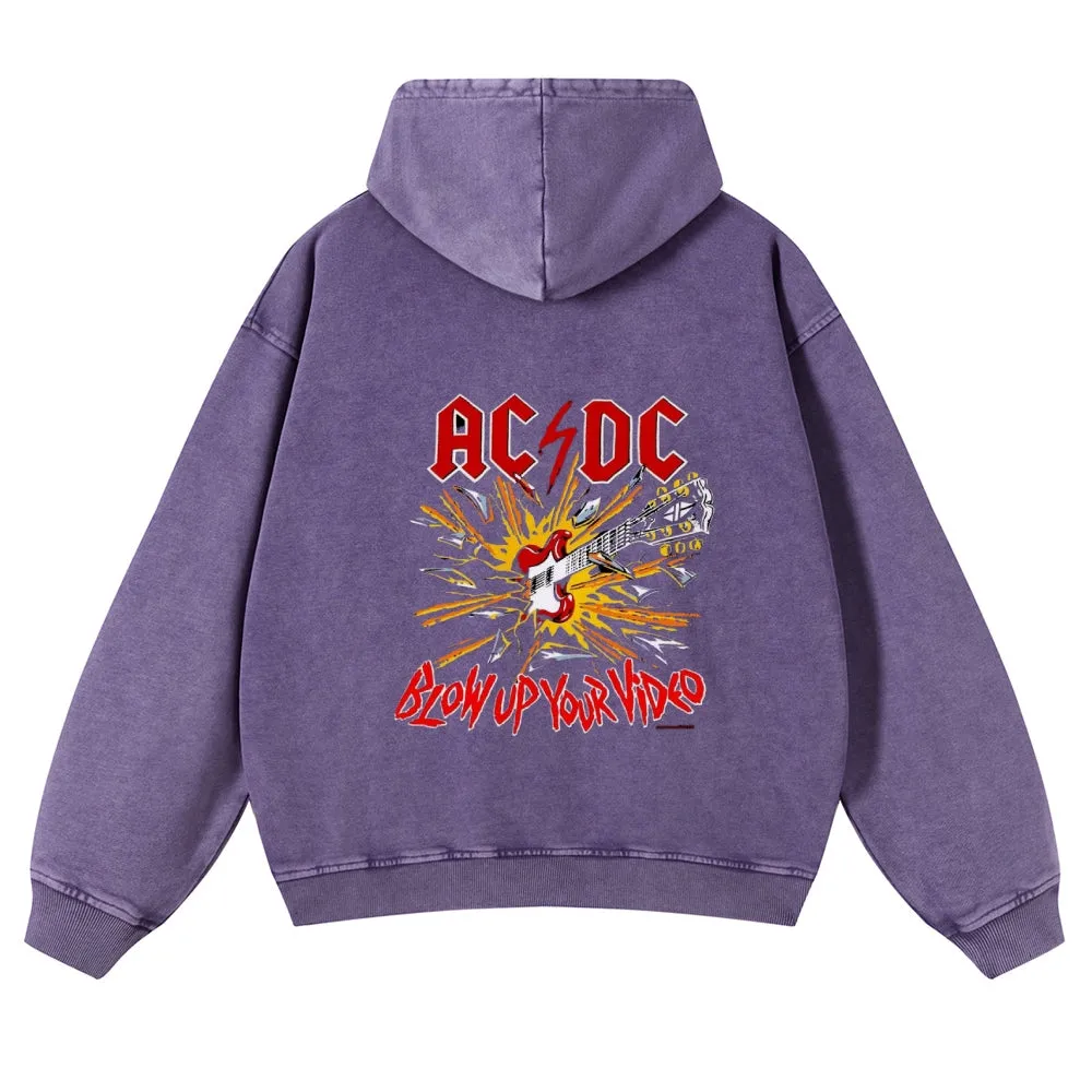 Mens Vintage ACDC Rock Hoodies