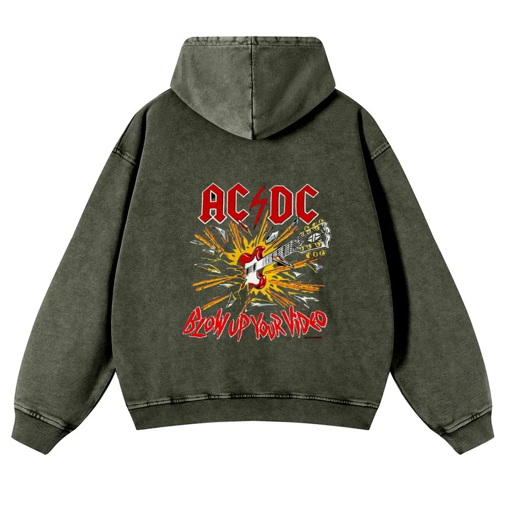 Mens Vintage ACDC Rock Hoodies